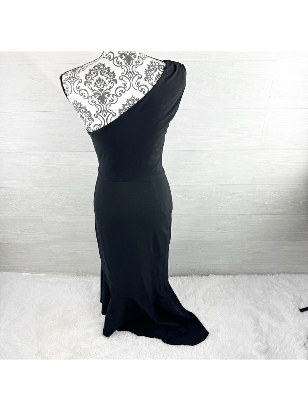 Anthropologie Hutch One Shoulder Asymmetrical Ruffle Hem Dress - Picture 7 of 9